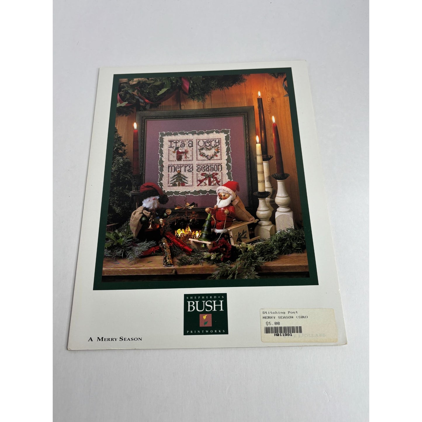 Shepherds Bush Cross Stitch Pattern A Merry Season Christmas Holidays Santa Gift