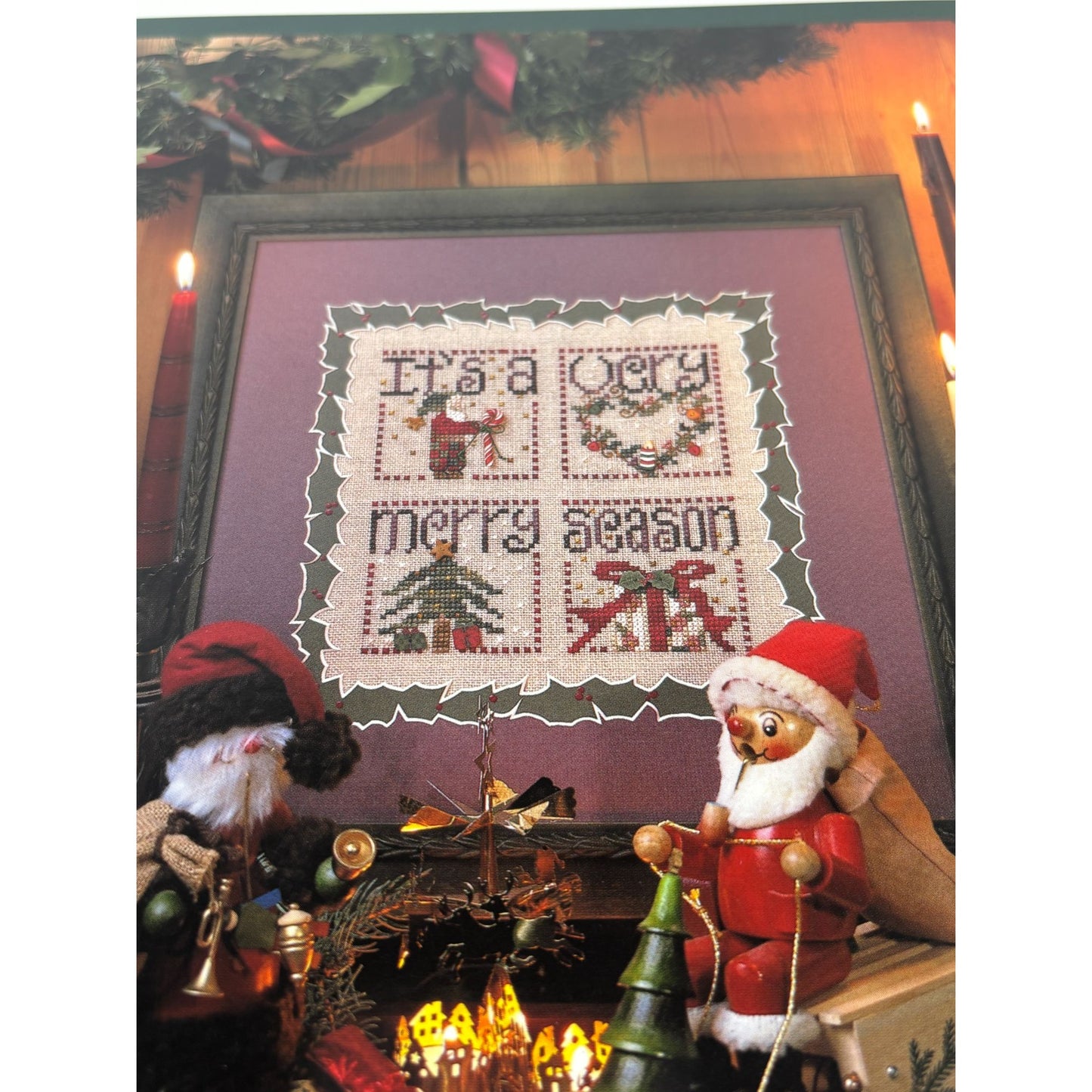 Shepherds Bush Cross Stitch Pattern A Merry Season Christmas Holidays Santa Gift