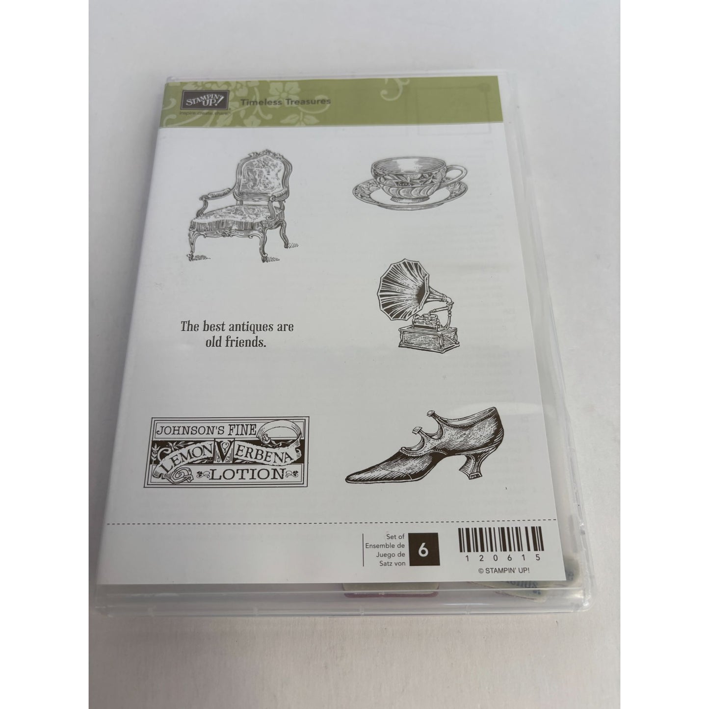 Stampin Up Rubber Stamp Set Timeless Treasures Best Antiques are Old Friends