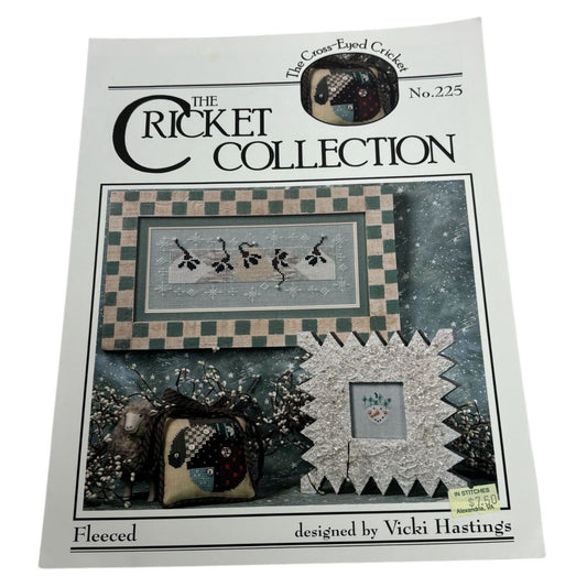 The Cricket Collection Cross Stitch Pattern Leaflet 225 Fleeced Mitten Snowman