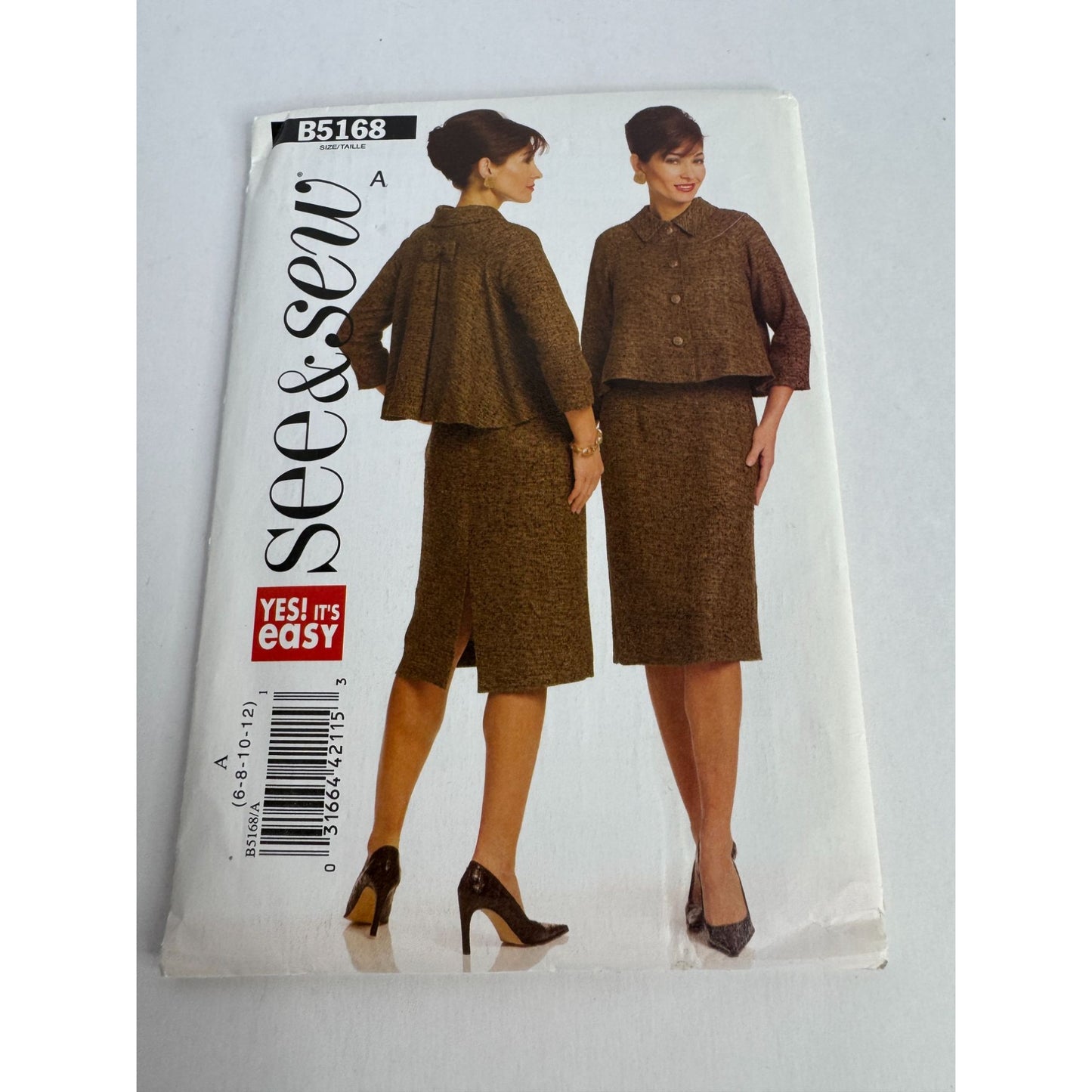 Butterick Sewing Pattern B5168 See and Sew Work Jacket Dress 6-12 Very Easy UC