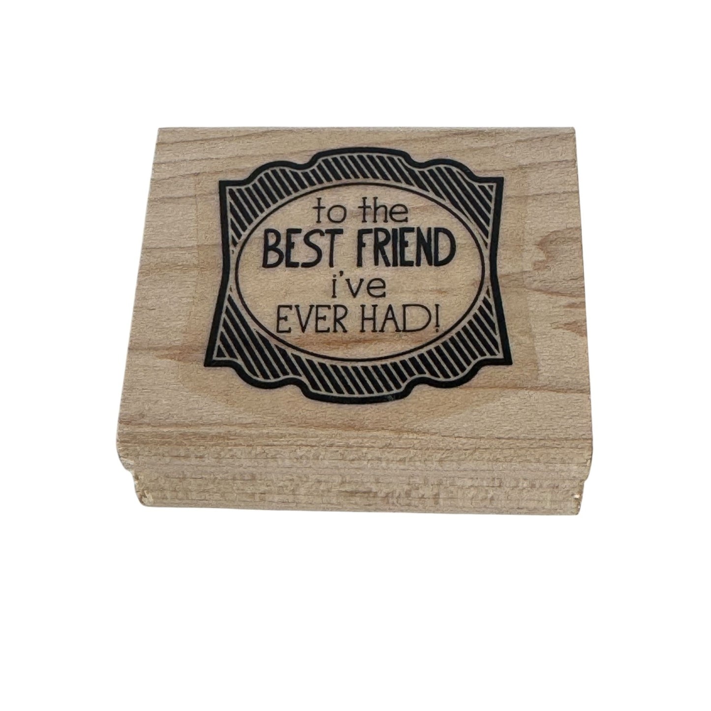 Stampin Up Rubber Stamp To the Best Friend Gift Tag Card Making Words Sentiment