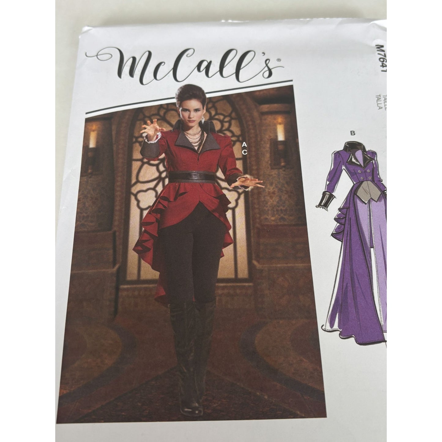 McCalls Sewing Pattern M7641 Costume Steampunk Jacket Overskirt Victorian 6-14