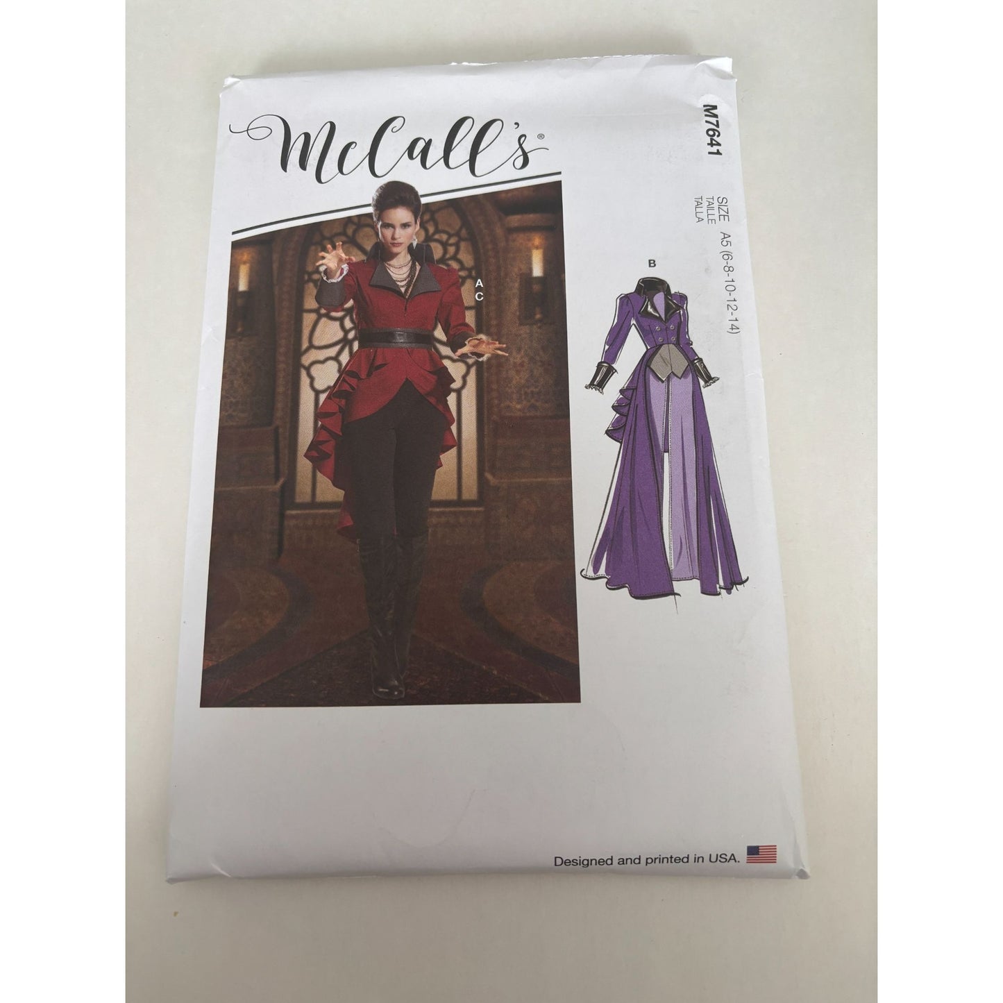 McCalls Sewing Pattern M7641 Costume Steampunk Jacket Overskirt Victorian 6-14