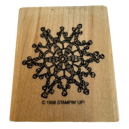 Stampin Up Rubber Stamp Snowflake Mosaic Winter Holidays Christmas Card Making