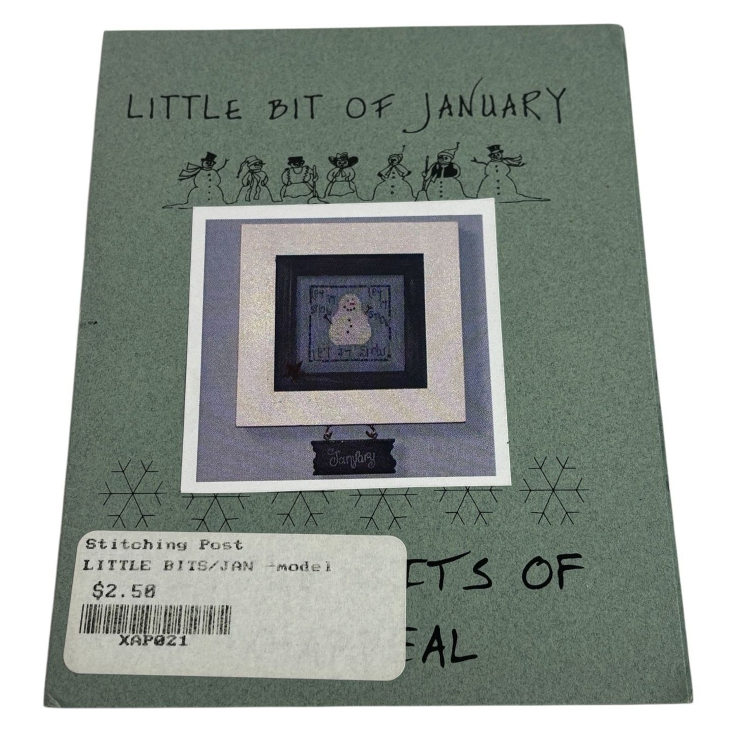 X-Appeal Little Bit Of January Cross Stitch Pattern Let it Snow Snowman Winter