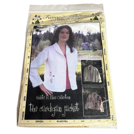 Favorite Things Sewing Pattern Violets R Blue Collection Cardigan Jacket 4-22 UC