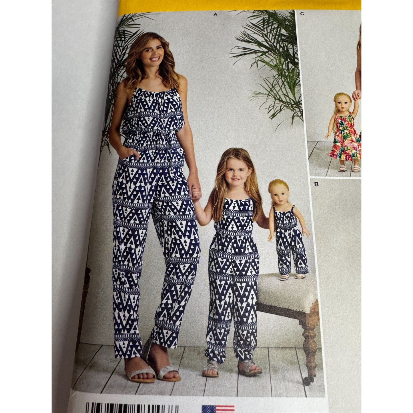 Simplicity Sewing Pattern 8146 Mother Daughter Doll Outfits Sun Dress Jumpsuit