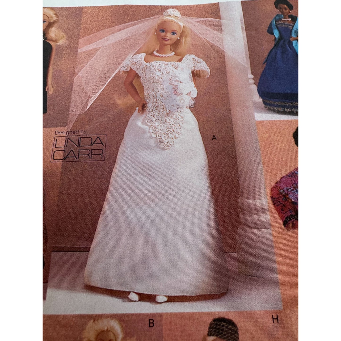 Vogue Craft Sewing Pattern 9531 Linda Carr Doll Clothes Wedding Evening Gowns UC