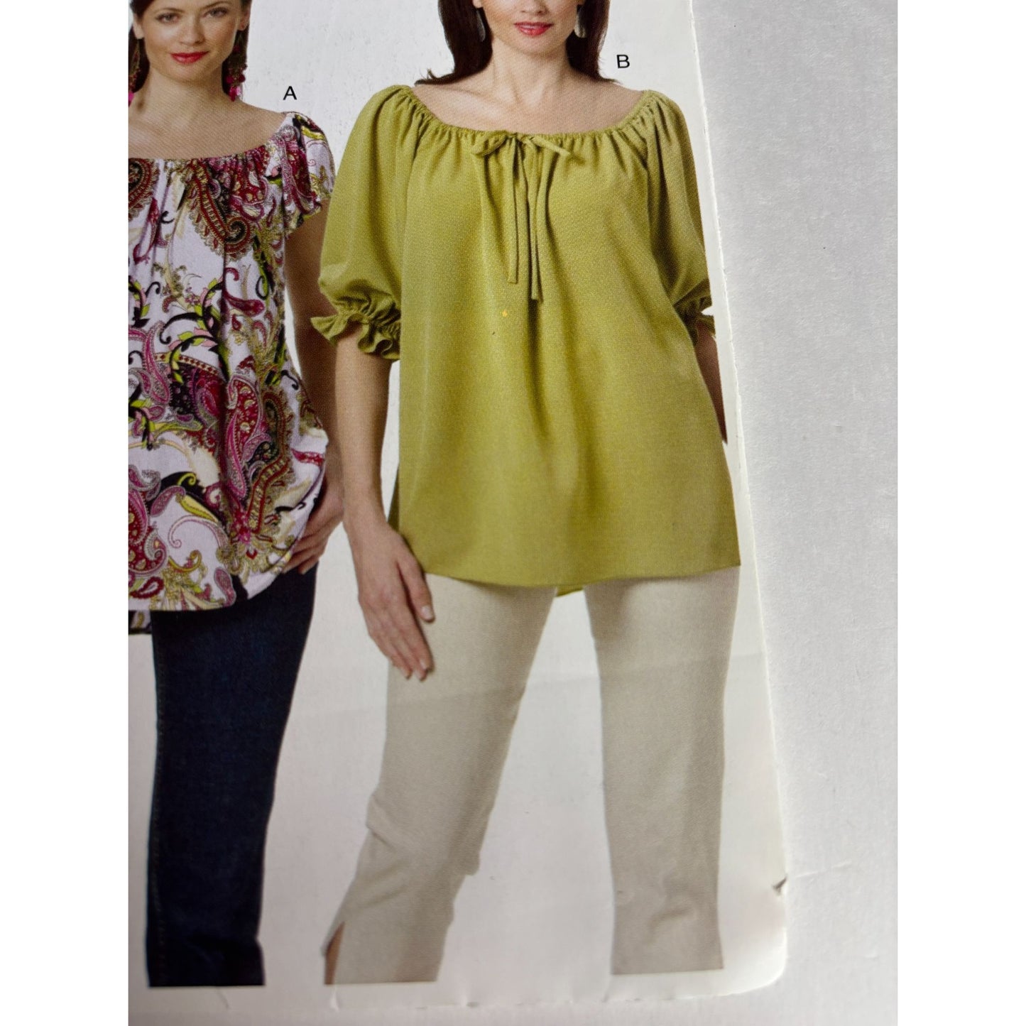 Butterick Sewing Pattern B5480 Top Shirt S M Boat Neck Summer Easy Uncut Loose