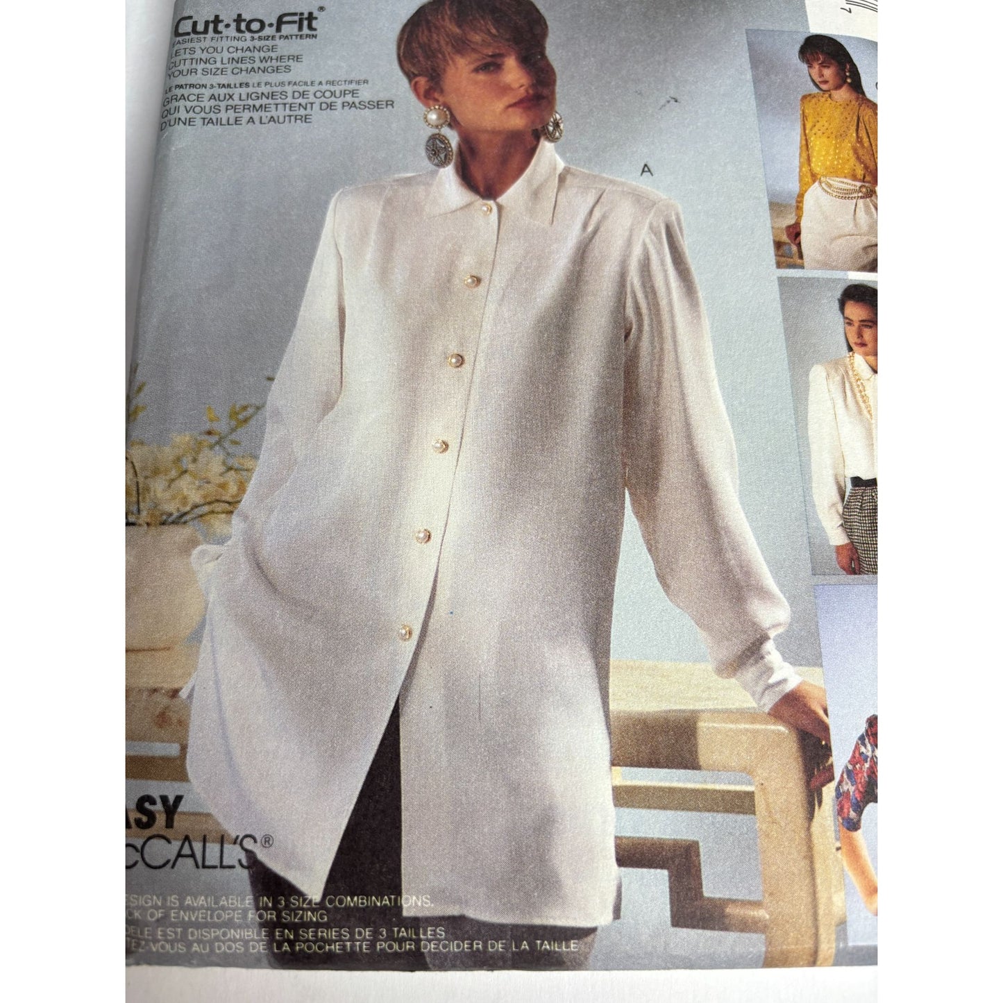 McCalls Sewing Pattern 5079 Blouses Scarf Work Career Size 20 22 24 Easy Uncut