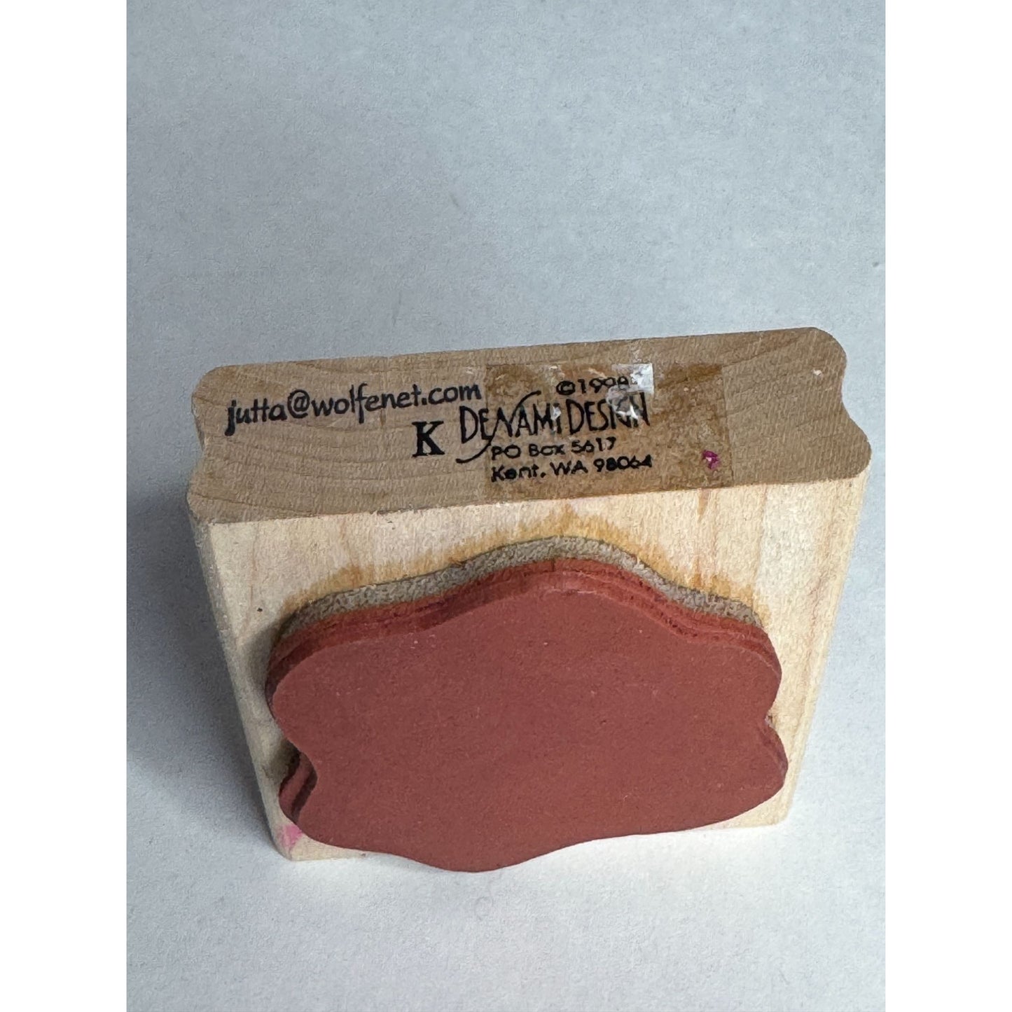 DeNami Rubber Stamp Blob Speech Bubble Spill Card Making Background Wood Mounted