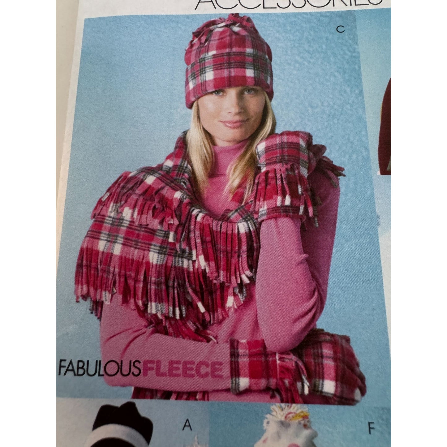 McCalls Fashion Accessories Pattern M4681 Hats Scarves Mittens Winter Fleece UC