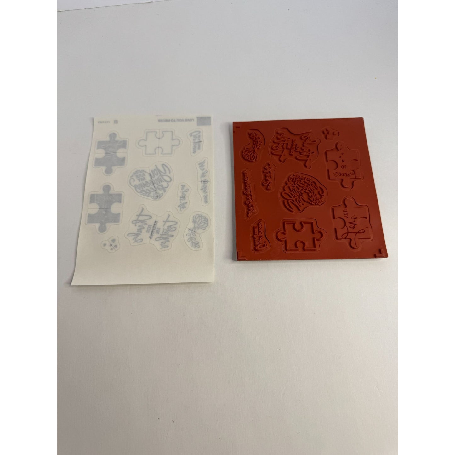 Stampin Up Clear Mount Stamp Set Love You To Pieces Jigsaw Puzzle Puns Funny