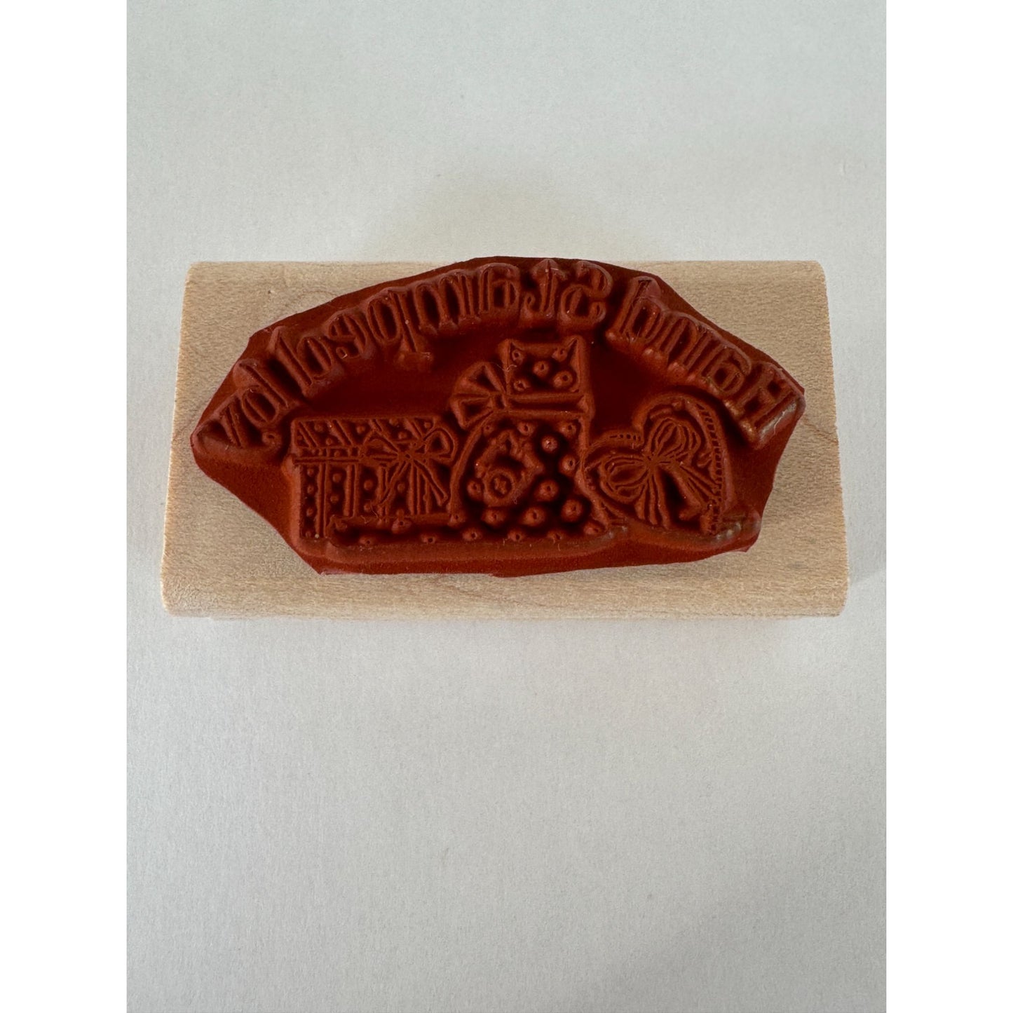 Stampin Up Rubber Stamp Hand Stamped By Words Gift Packages Cat Stamper Project