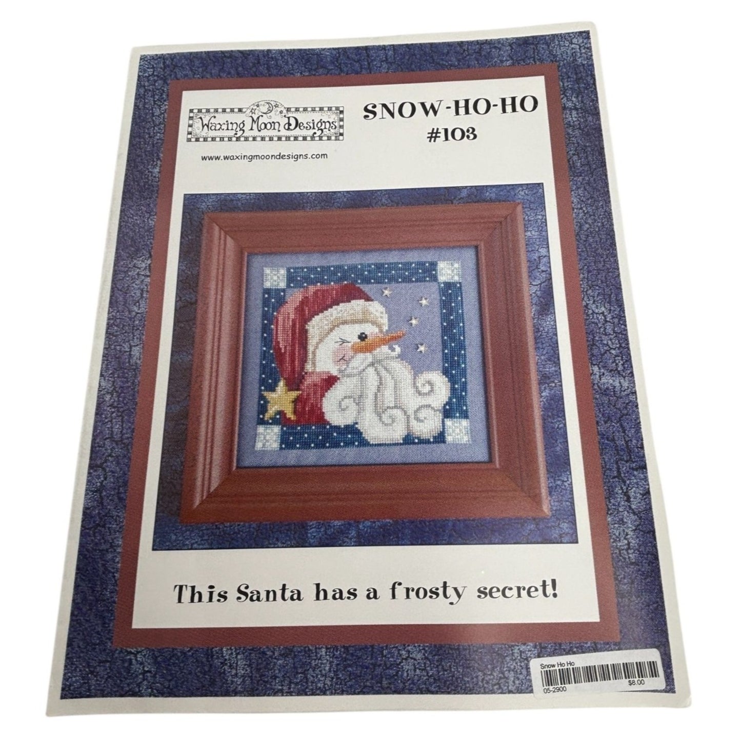 Waxing Moon Designs Cross Stitch Pattern Snow Ho Ho Santa Snowman Christmas 103