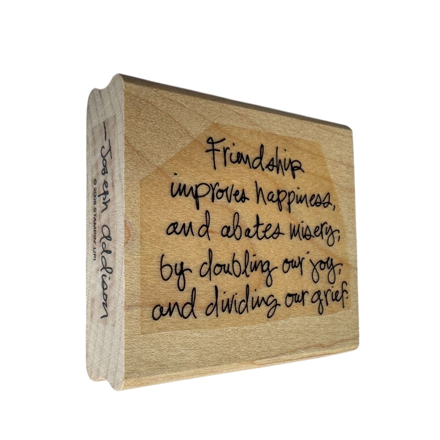 Stampin Up Friendship Card Making Words Sentiment Quote Happiness Joy Grief