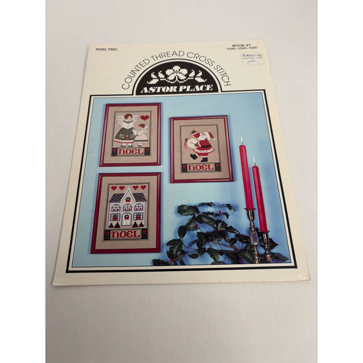 Astor Place Counted Thread Cross Stitch Pattern Book Noel Trio Christmas Santa