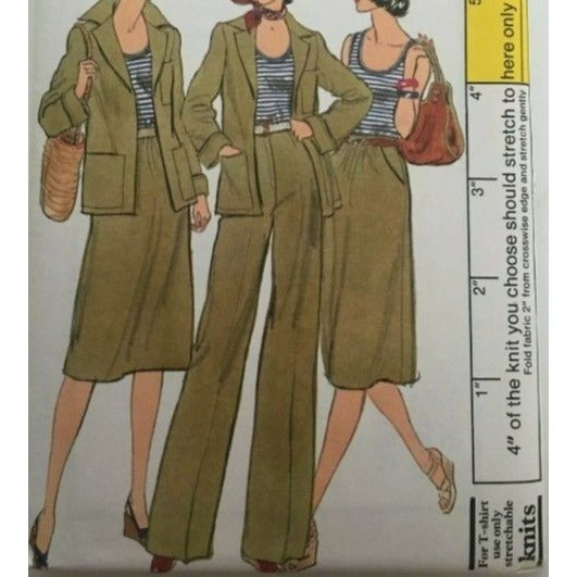 Vogue Sewing Pattern 9436 Misses Jacket Skirt Pants T-Shirt Sewing Pattern Sz 12