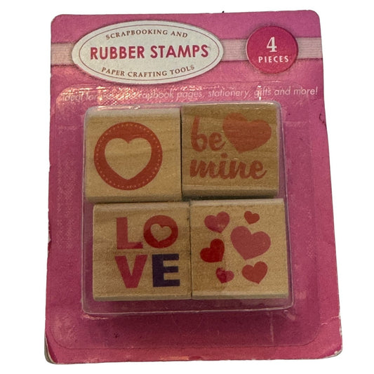 Scrapbooking and Paper Crafting Tools Rubber Stamps Set Valentine Love Be Mine