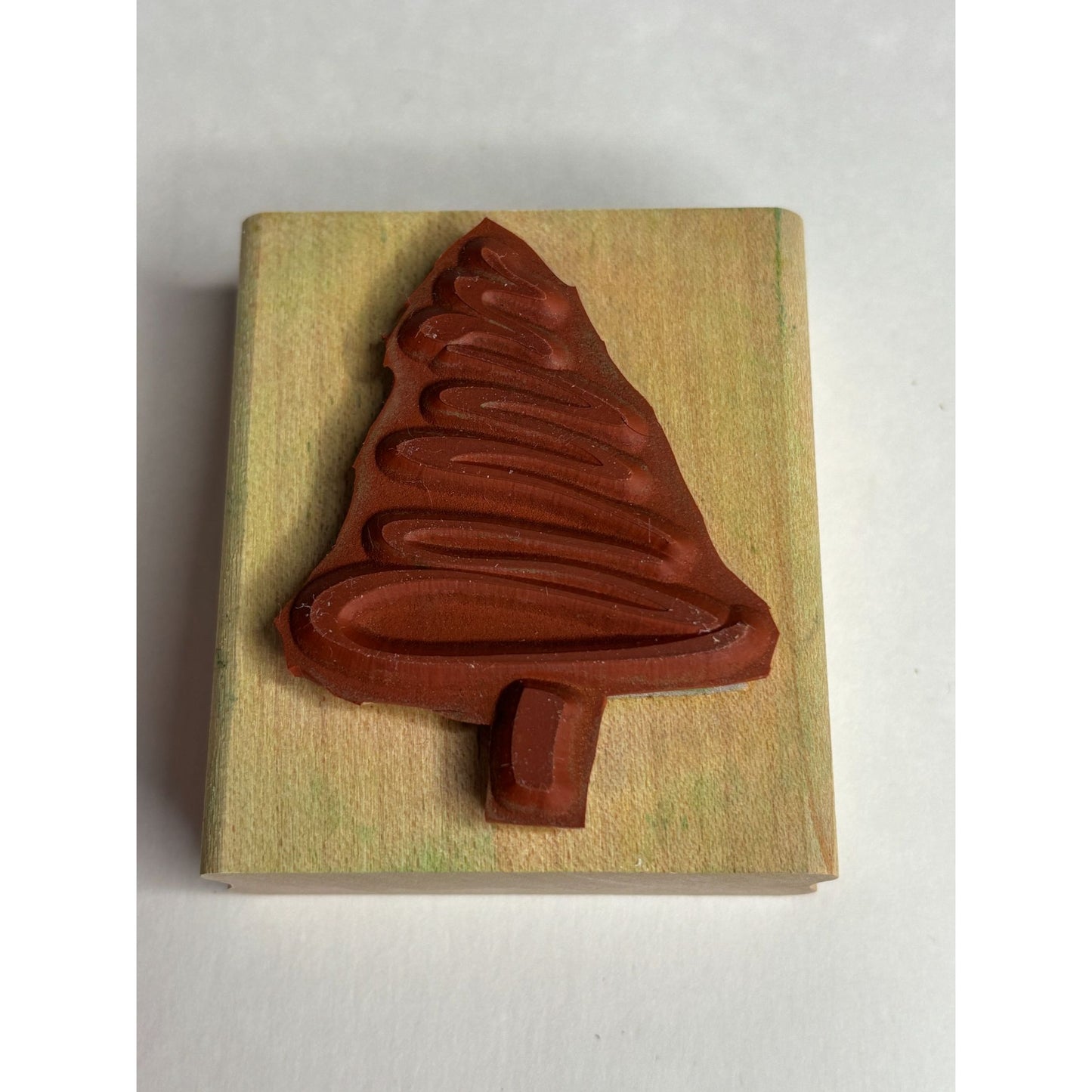 Stampin Up Rubber Stamp Christmas Tree Scribble Whimsical Small Card Making