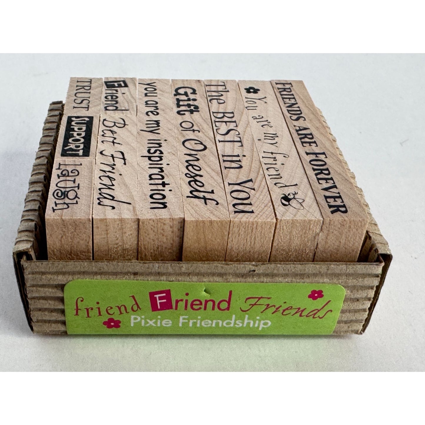 PSX Rubber Stamp Set Pixie Expressions Friend Friendship Tiny Words Inspiration