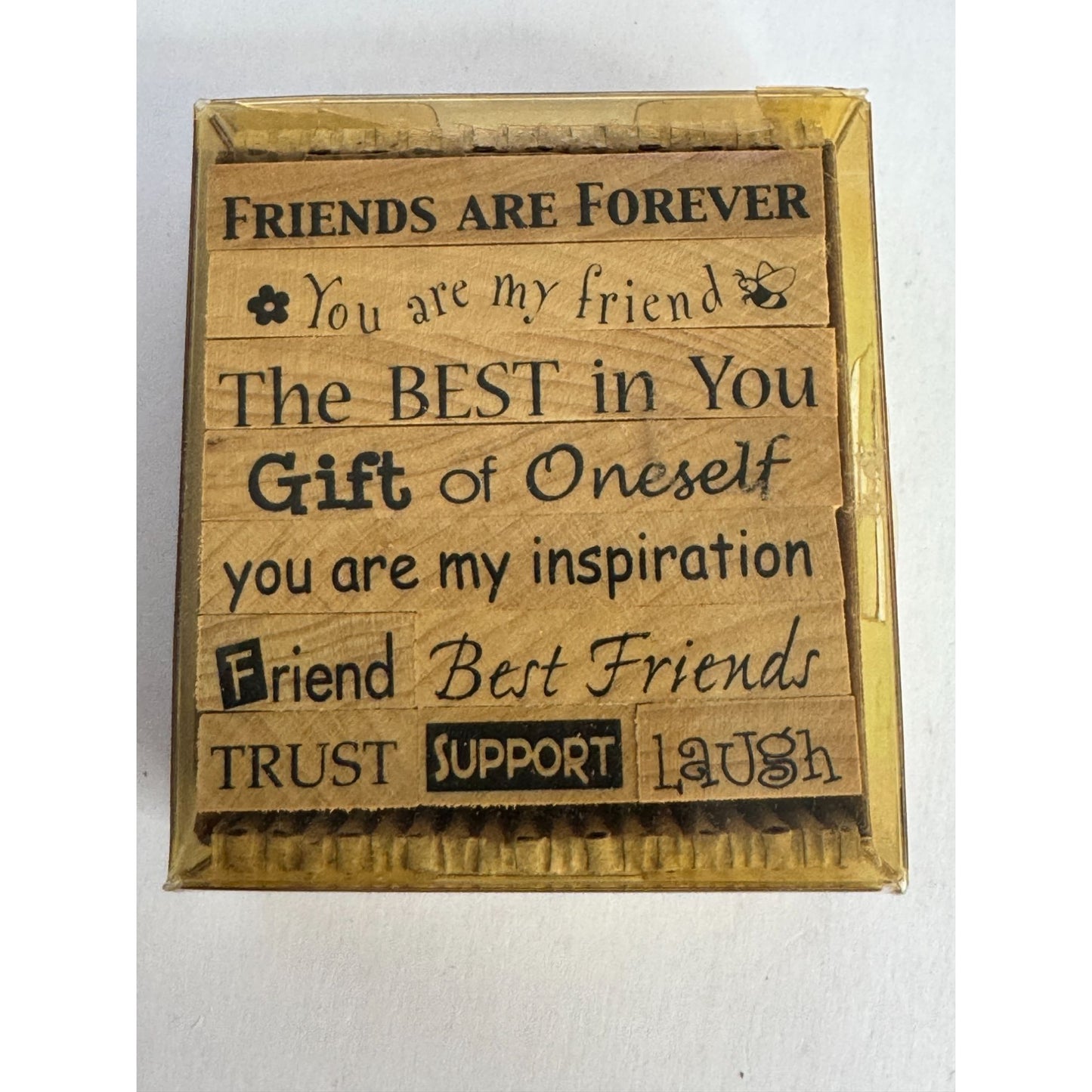 PSX Rubber Stamp Set Pixie Expressions Friend Friendship Tiny Words Inspiration