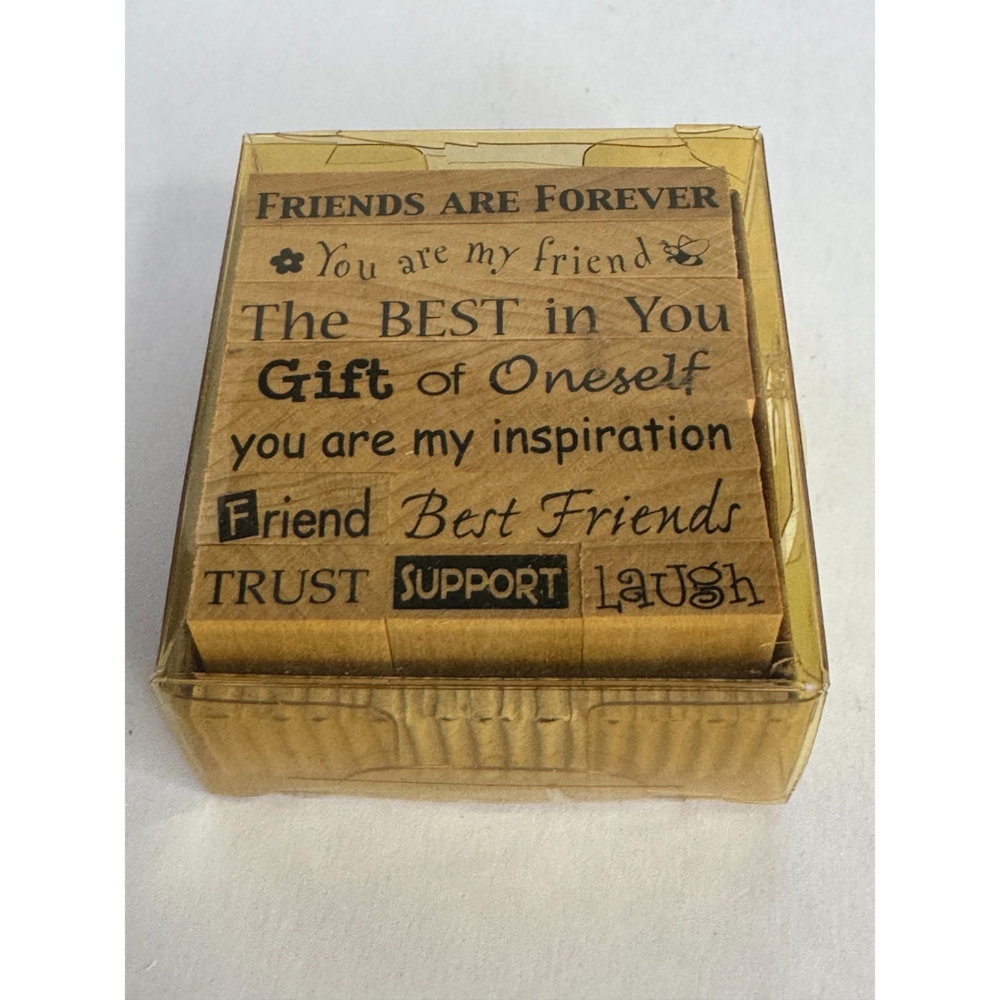 PSX Rubber Stamp Set Pixie Expressions Friend Friendship Tiny Words Inspiration