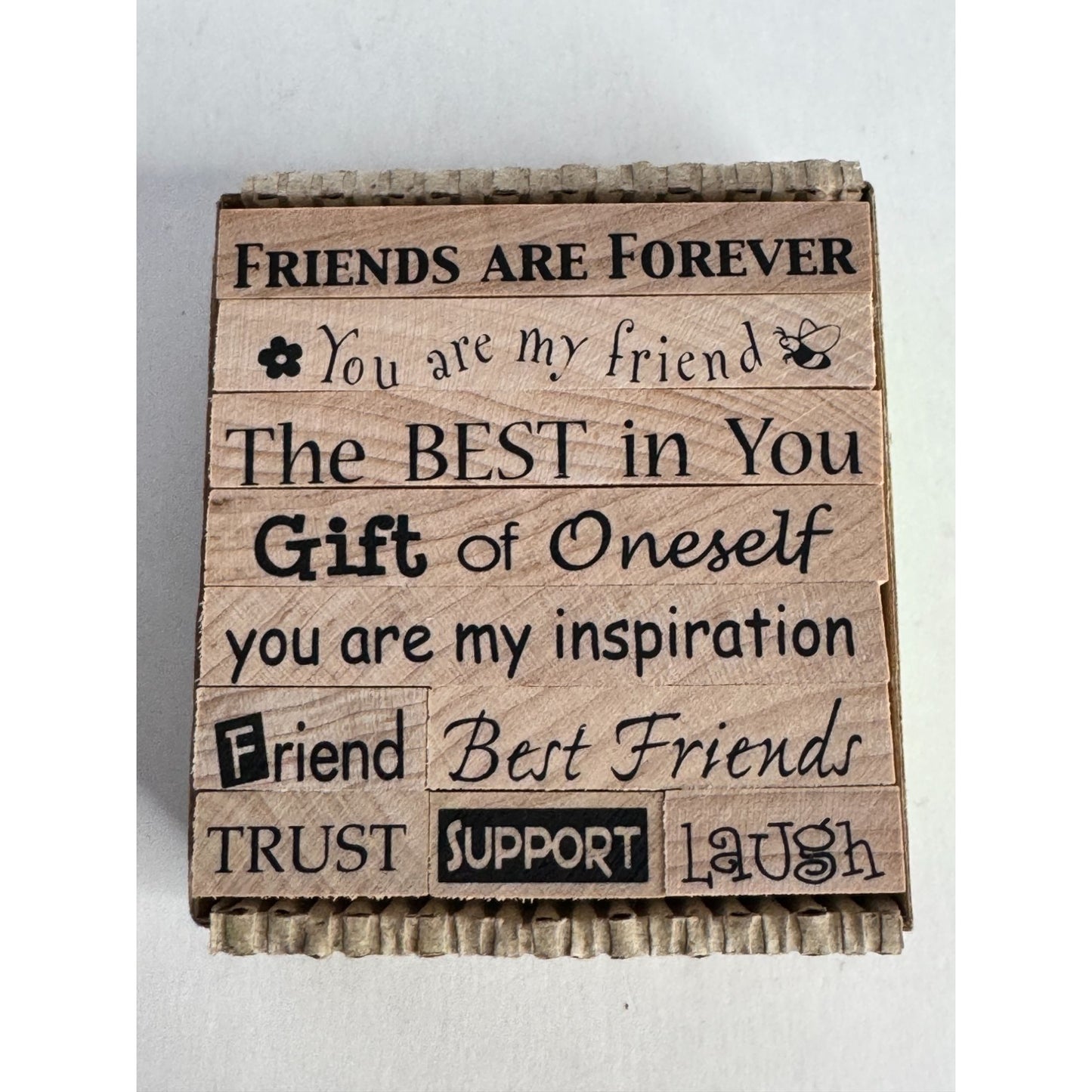 PSX Rubber Stamp Set Pixie Expressions Friend Friendship Tiny Words Inspiration