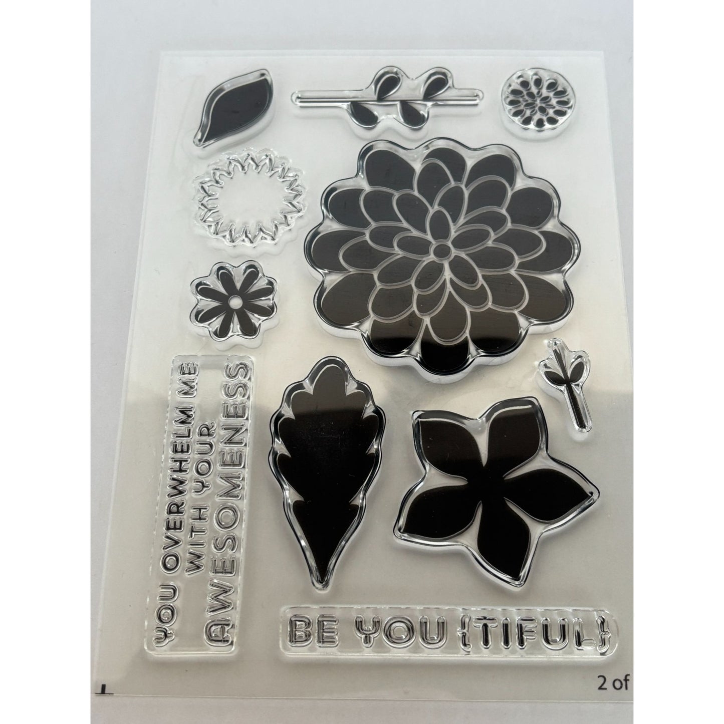 Stampin Up Flower Patch Acrylic Stamp Set Happy Blooming Birthday Be You 2 Step