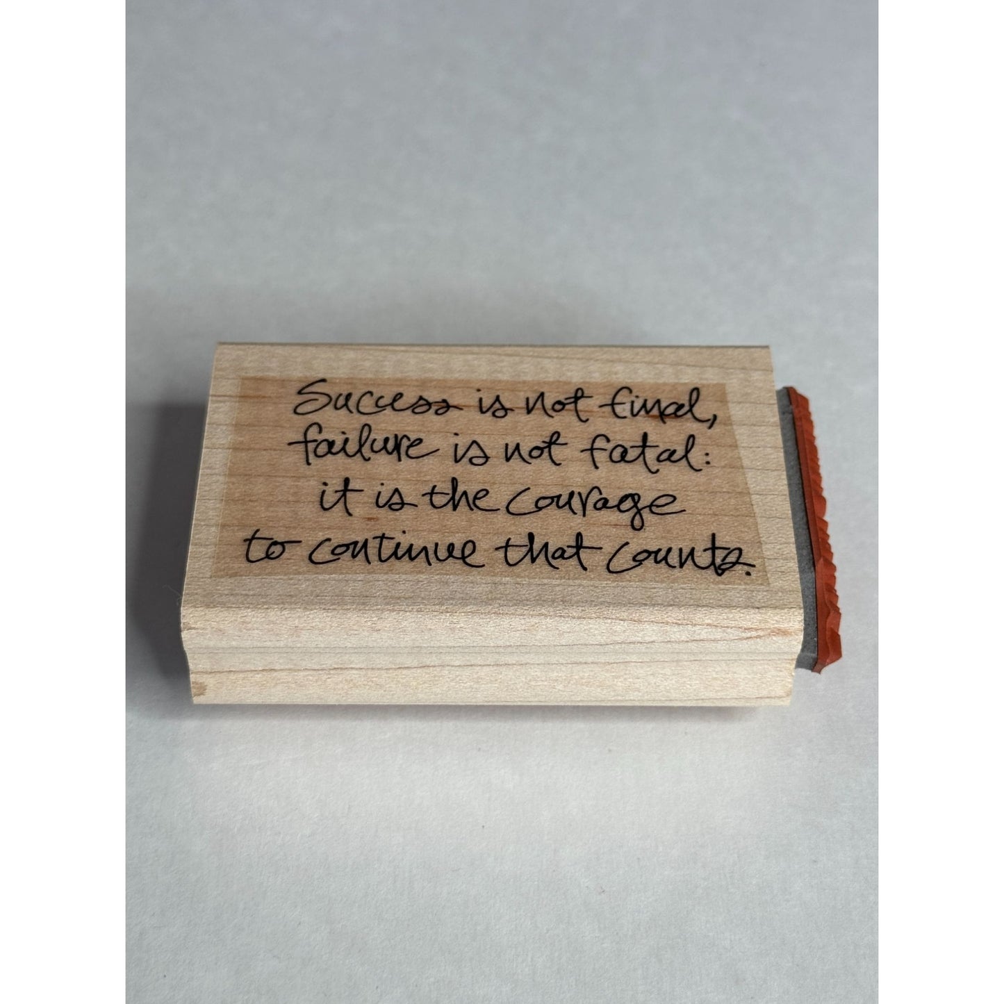 Stampin Up Rubber Stamp Winston Churchill Quote Success Failure Courage Counts