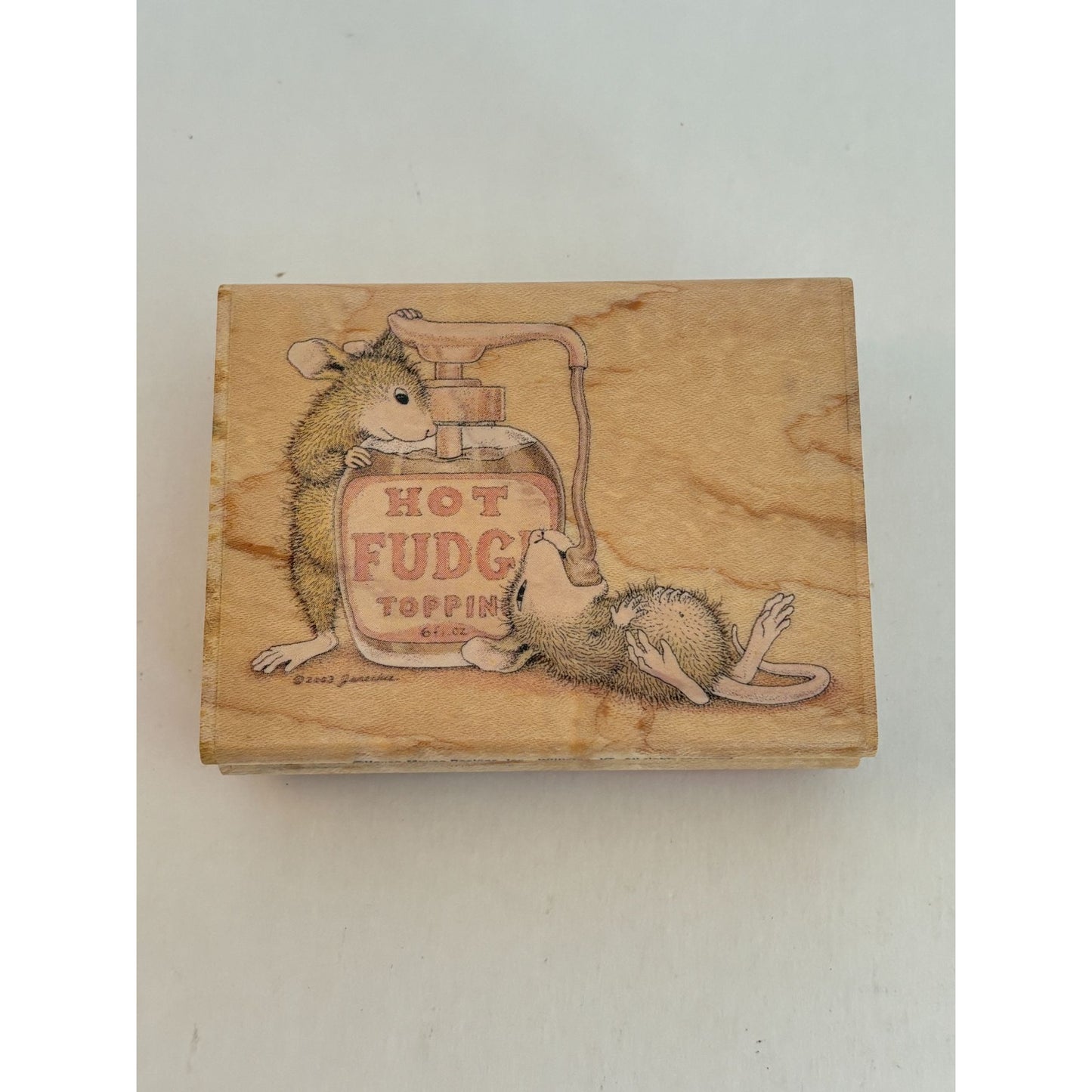 House Mouse Rubber Stamp Mouseful Of Fudge Stampabilities Funny Hot Fudge Humor