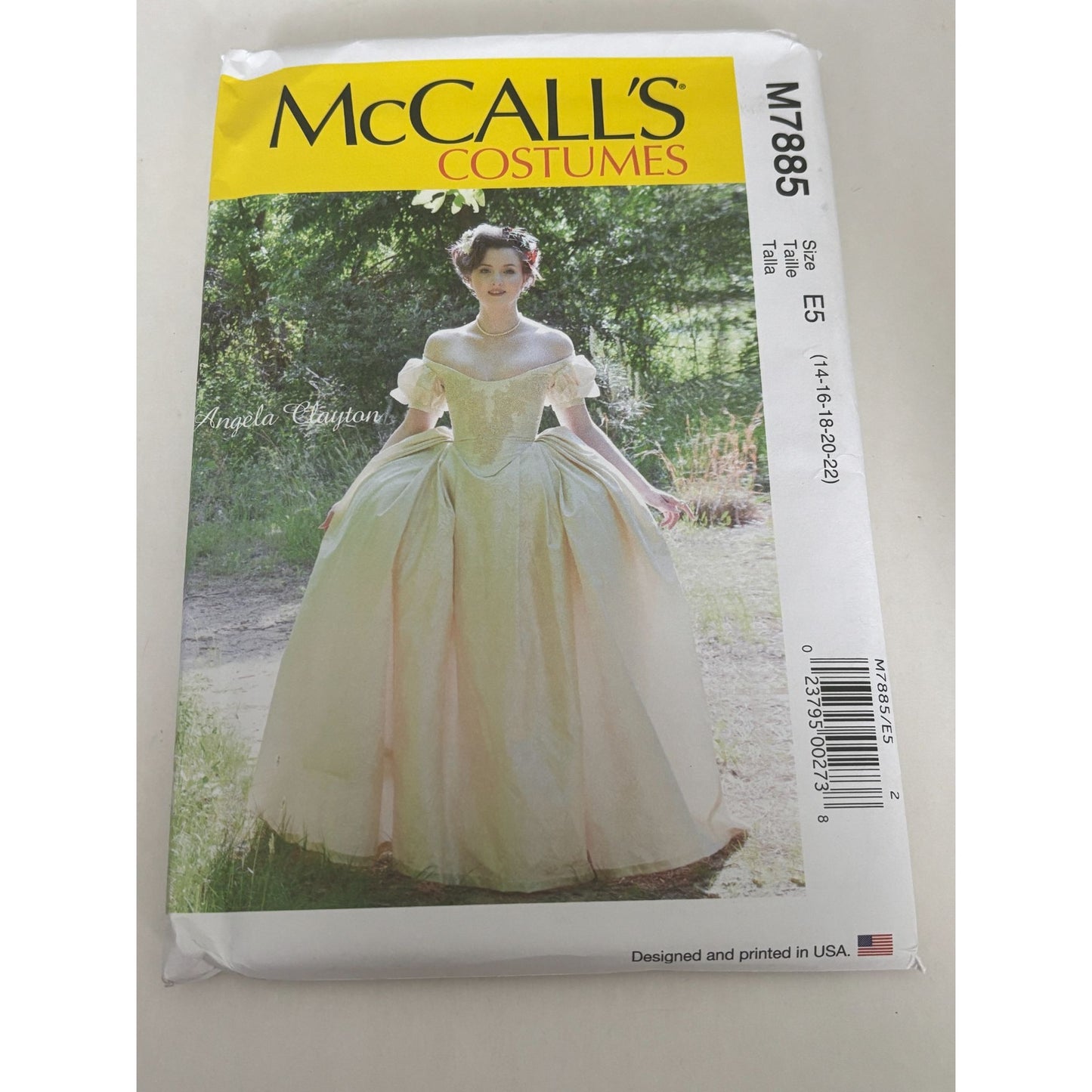 McCalls Sewing Pattern M7885 Princess Costume Dress Ball Gown Boned Bodice 14-22