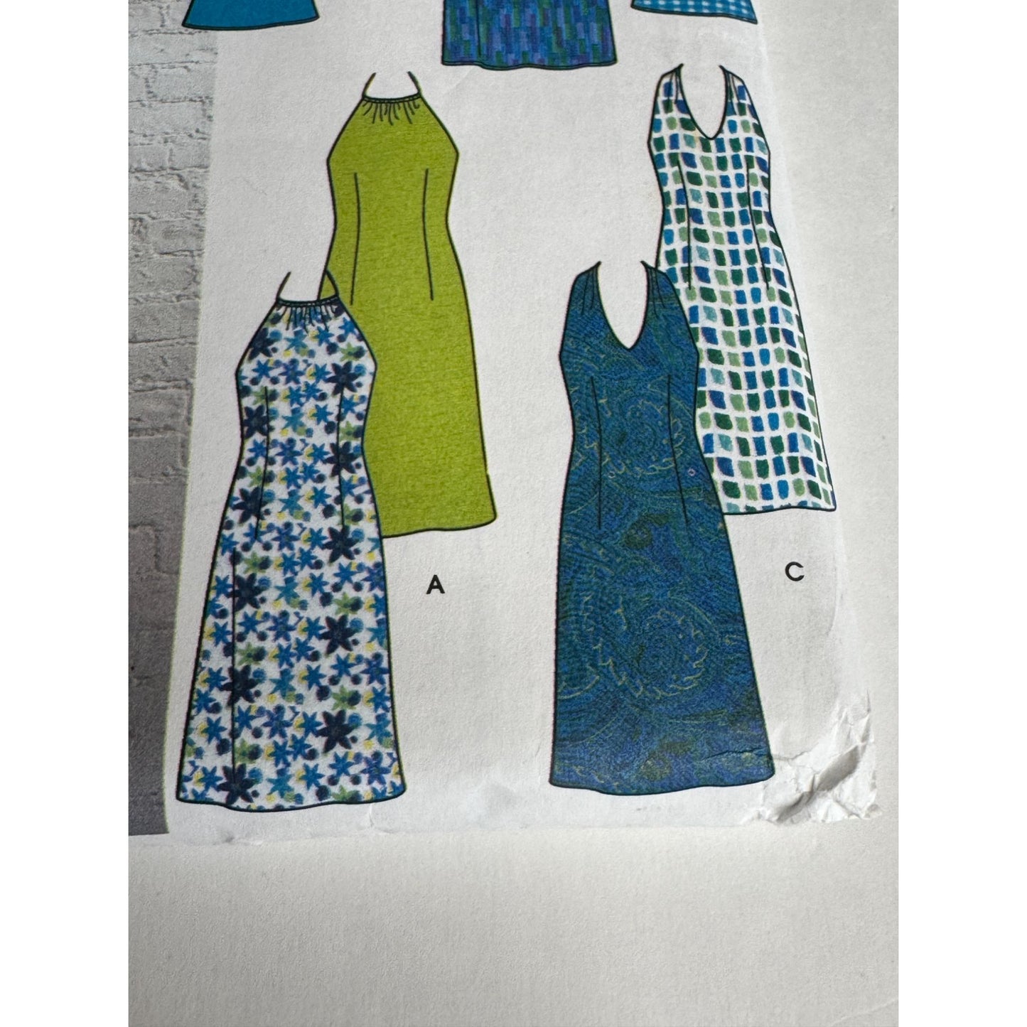 Simplicity Sewing Pattern 9688 Halter Dress Top Skirt Summer Sizes 6-16 Uncut