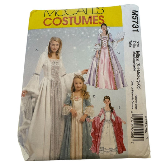 McCalls Sewing Pattern Costumes Pattern M5731 Medieval Renaissance Gown UC S-XL