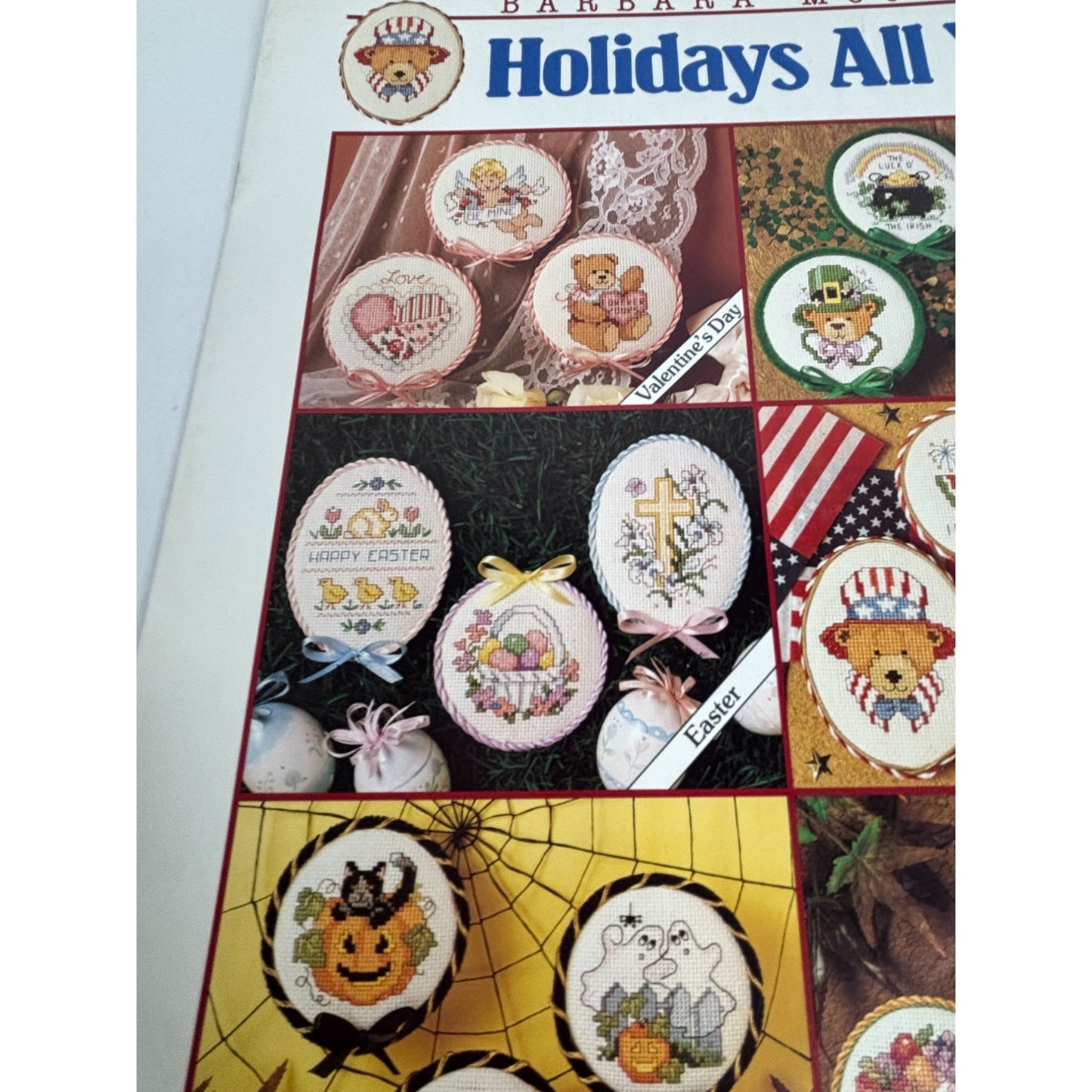 Dimensions Cross Stitch Pattern Book Holidays All Year Easter Bears Halloween