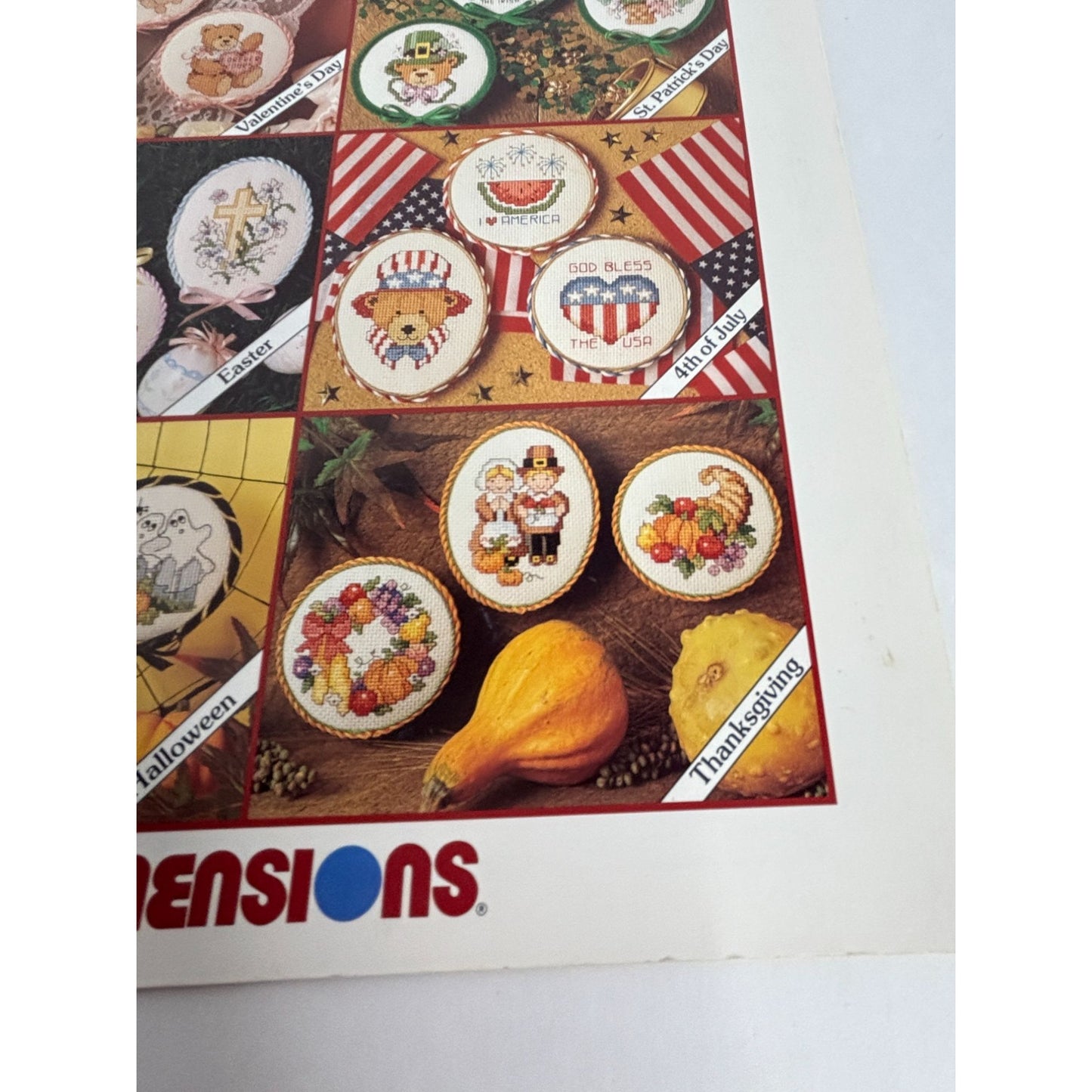 Dimensions Cross Stitch Pattern Book Holidays All Year Easter Bears Halloween