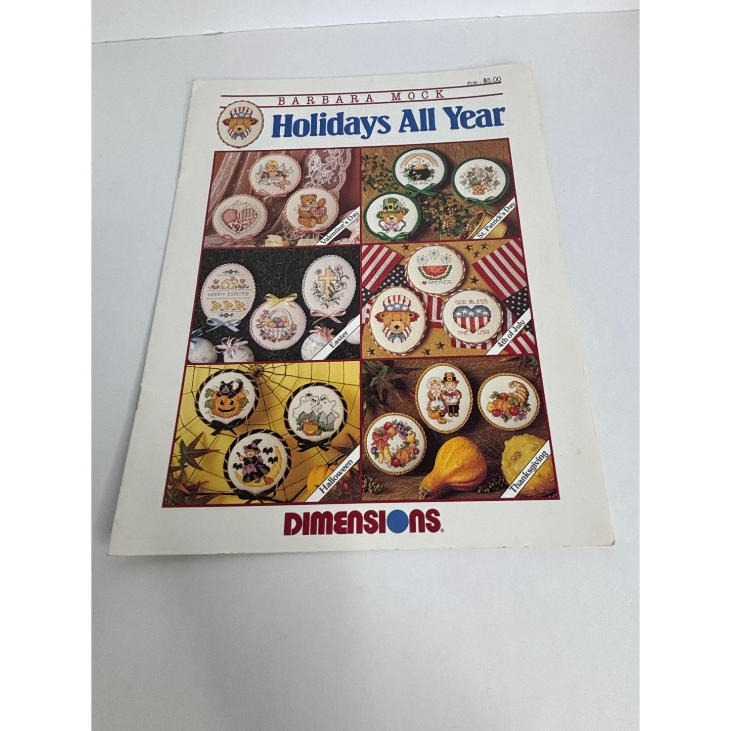 Dimensions Cross Stitch Pattern Book Holidays All Year Easter Bears Halloween