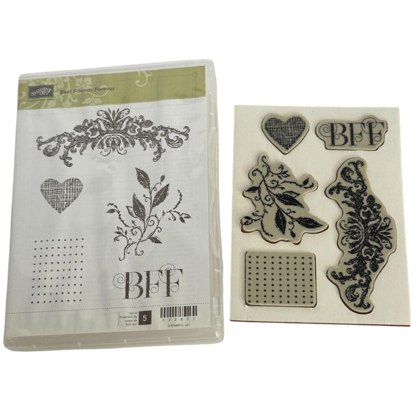 Stampin Up Clear Mount Rubber Stamps Set Best Friends Forever BFF Card Making