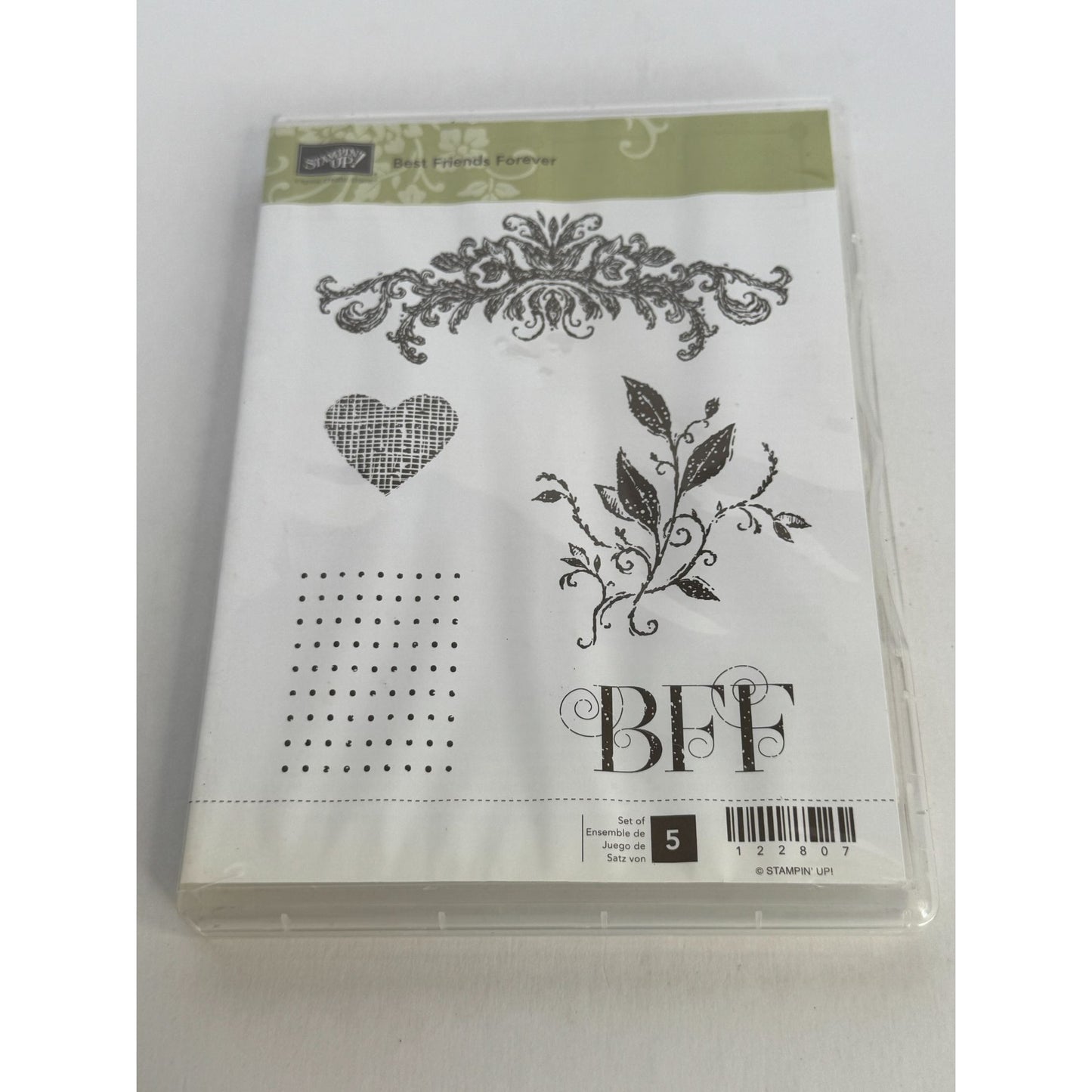 Stampin Up Clear Mount Rubber Stamps Set Best Friends Forever BFF Card Making