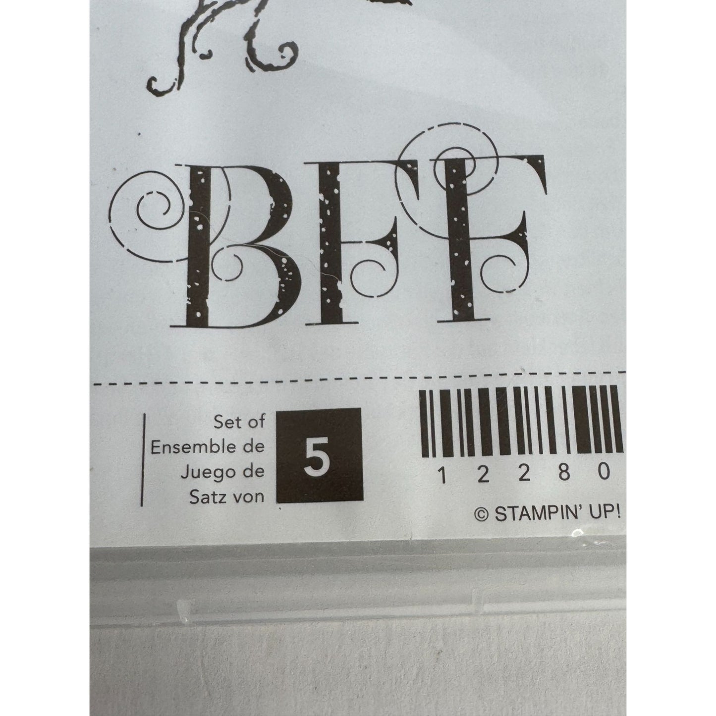 Stampin Up Clear Mount Rubber Stamps Set Best Friends Forever BFF Card Making