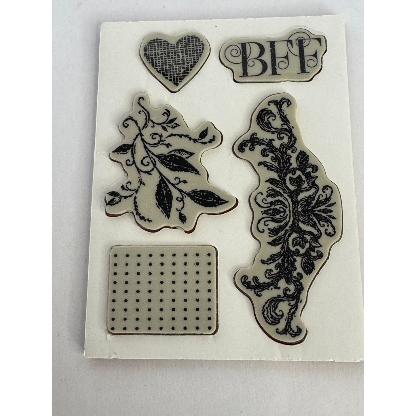 Stampin Up Clear Mount Rubber Stamps Set Best Friends Forever BFF Card Making