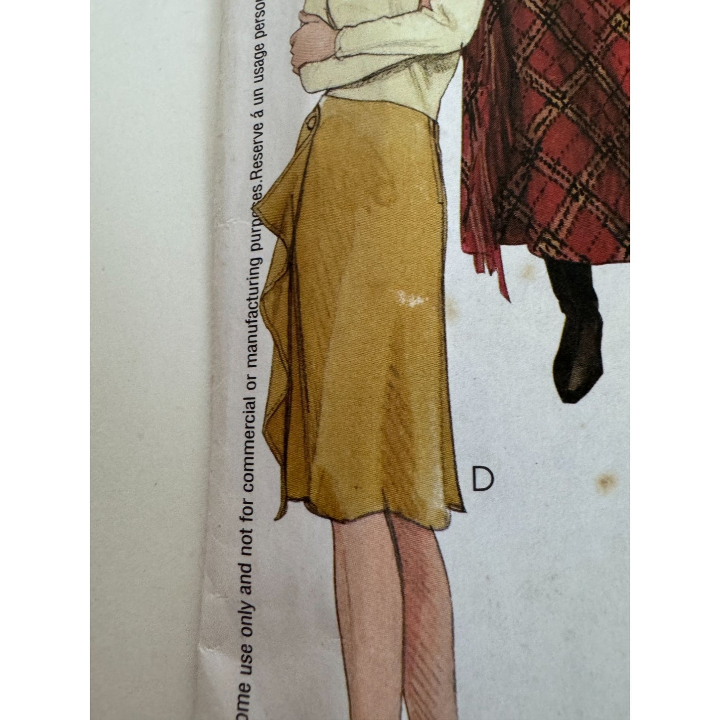 McCalls Sewing Pattern 3398 Mock Wrap Skirts Work Career Easy 12 14 16 18 Uncut