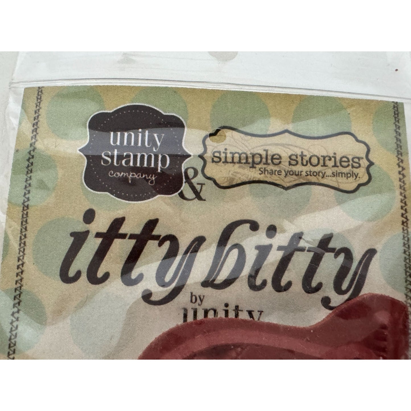 Unity Stamp Itty Bitty Rubber Stamp Set Simply Believe Christmas Stockings Small