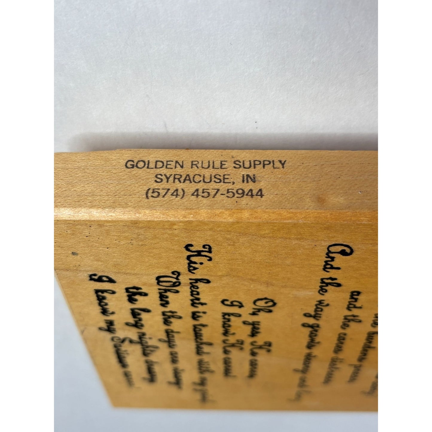 Golden Rule Supply Rubber Stamp Does Jesus Care Religious Christian Inspiration