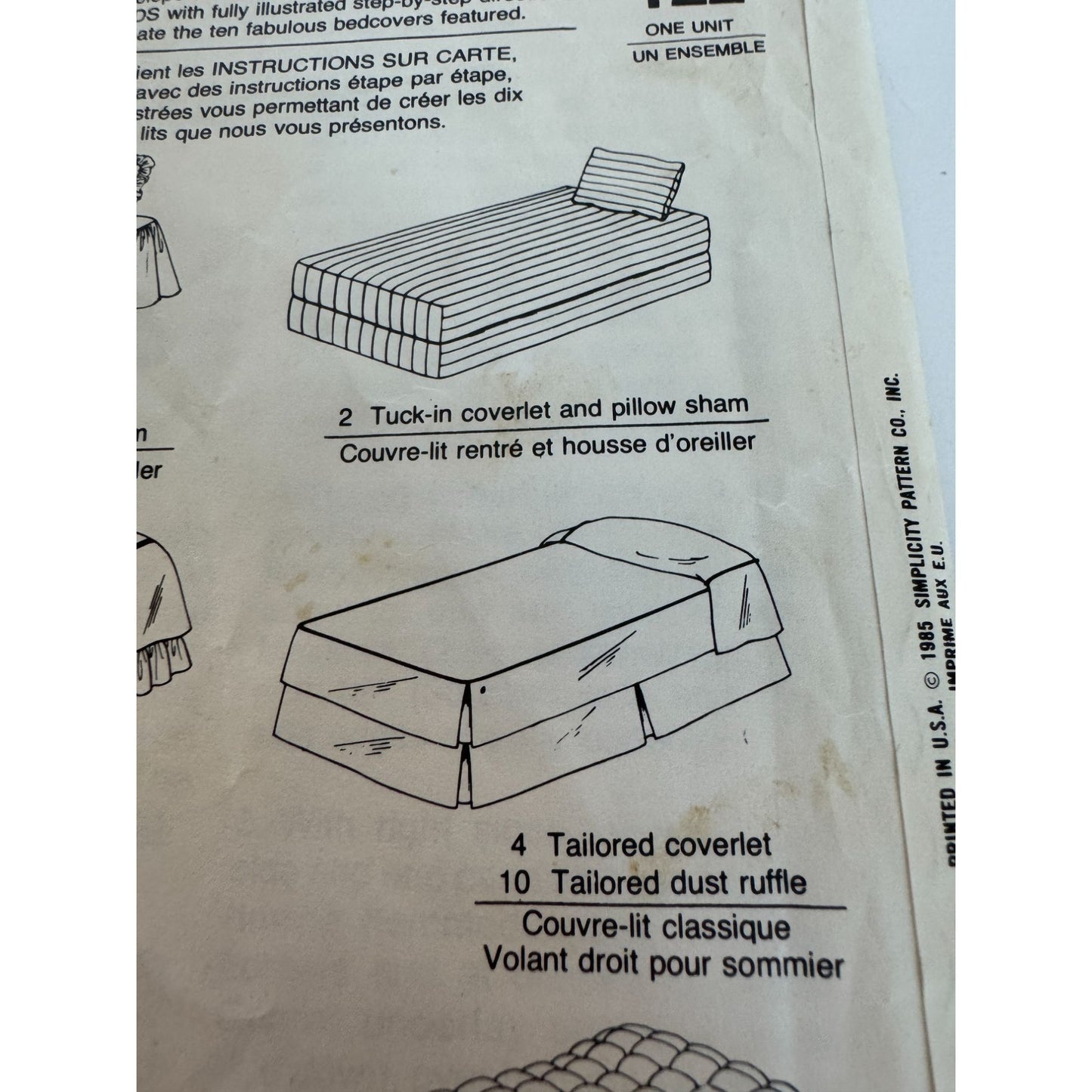 Simplicity 122 Instruction Cards Bedspread Pattern for Beds Bedroom Home Decor