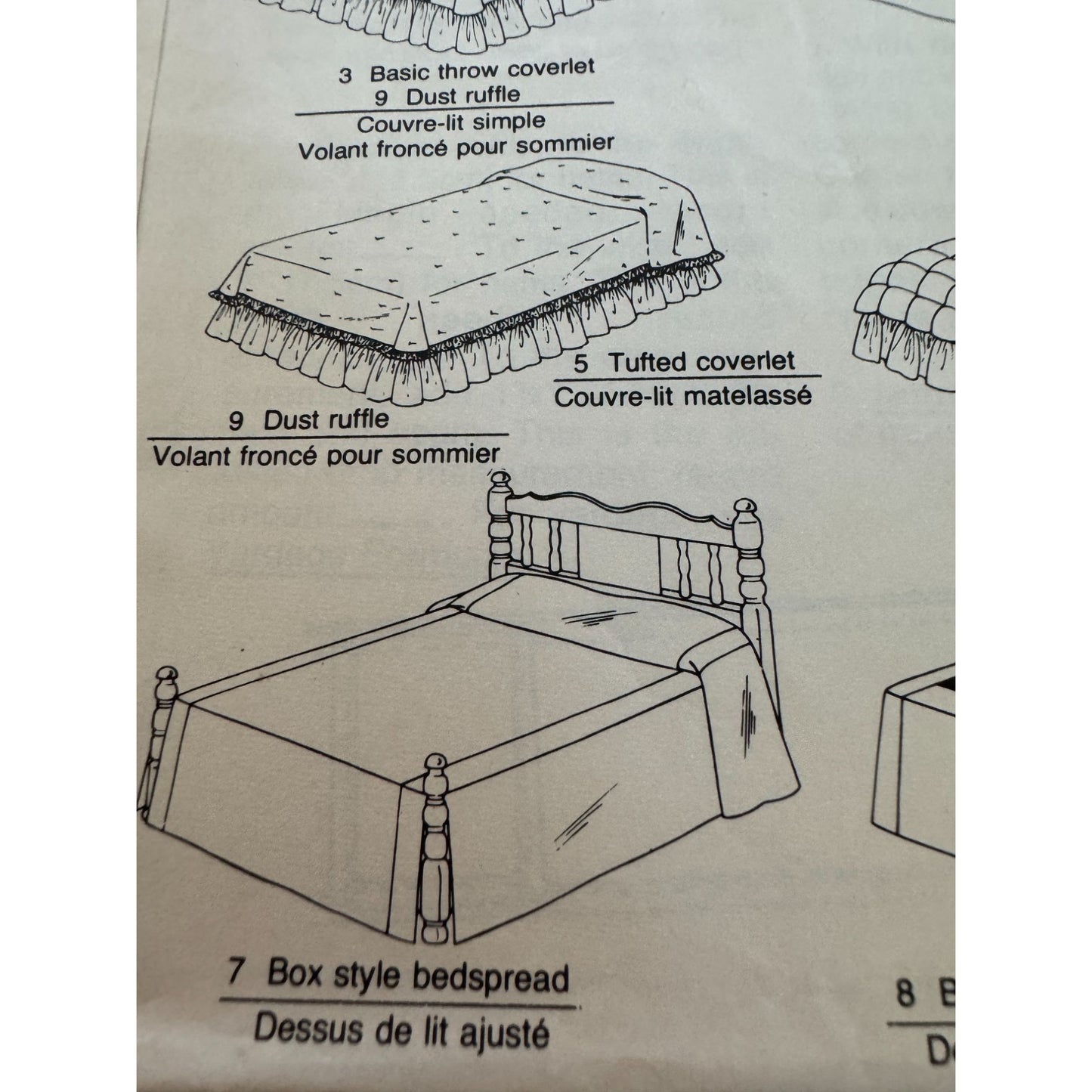 Simplicity 122 Instruction Cards Bedspread Pattern for Beds Bedroom Home Decor