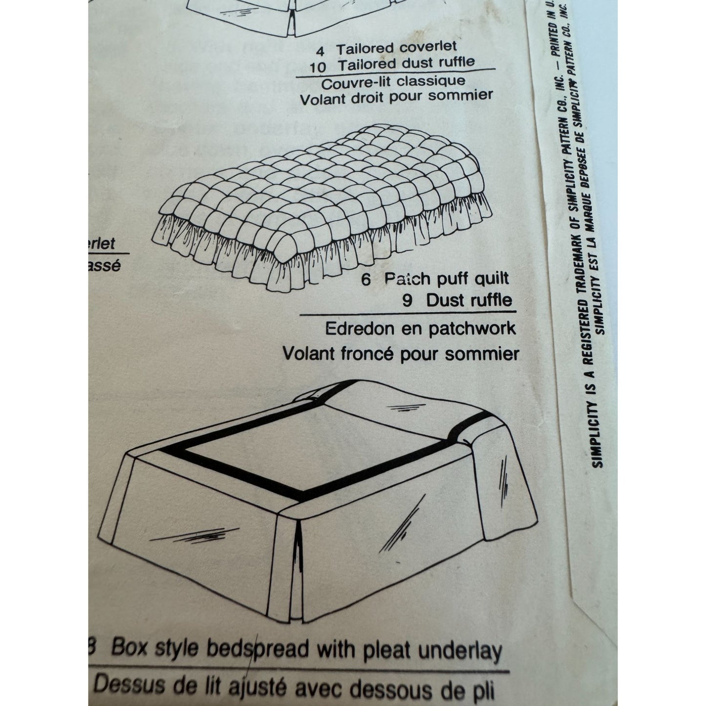 Simplicity 122 Instruction Cards Bedspread Pattern for Beds Bedroom Home Decor