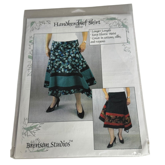 Brensan Studios Sewing Pattern Handkerchief Skirt Longer Length Elastic Waist UC