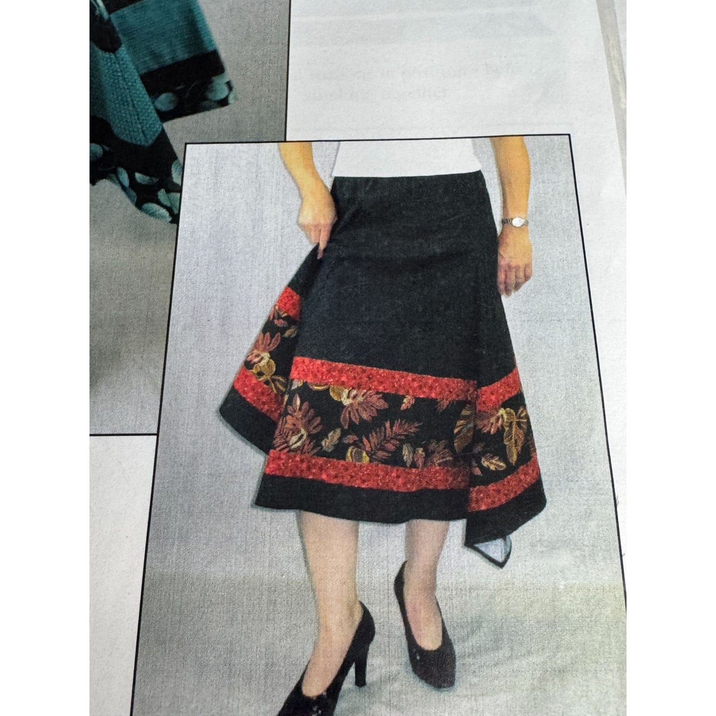 Brensan Studios Sewing Pattern Handkerchief Skirt Longer Length Elastic Waist UC